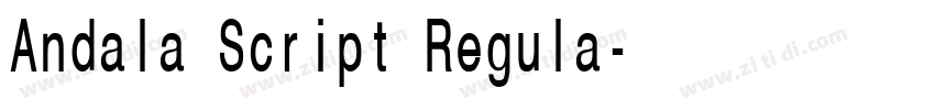 Andala Script Regula字体转换
